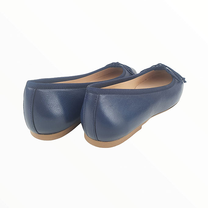 Damen-Ballerinas-Mutter-Kind-Quadratische-Spitze-EMILIA-blau