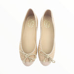 Damen-Ballerinas-Mutter-Kind-Runde-Spitze-CLARA-Beige