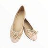 Damen-Ballerinas-Mutter-Kind-Runde-Spitze-CLARA-Beige