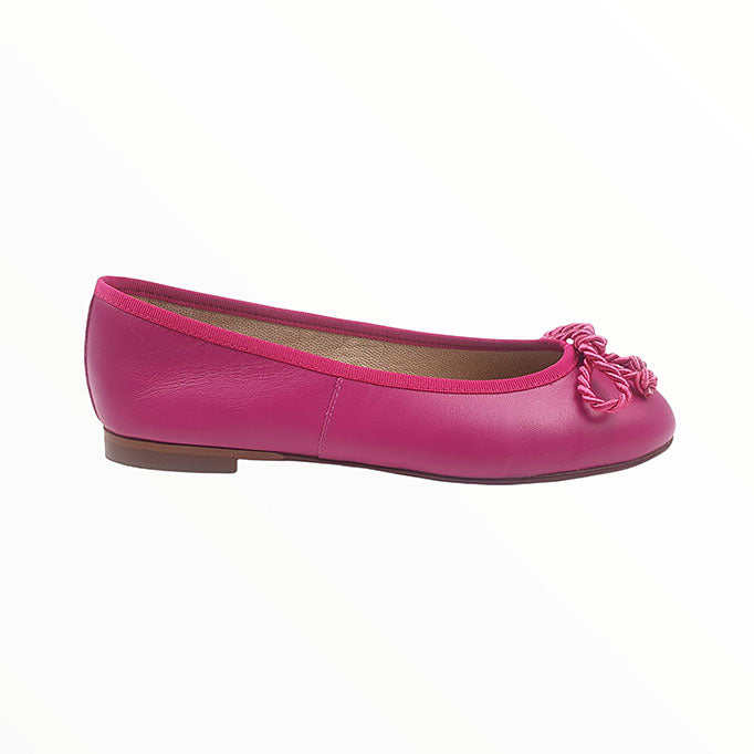 Damen-Ballerinas-Mutter-Kind-Runde-Spitze-PAULA-Fucsia