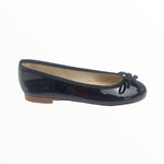 Damen-Ballerinas-Mutter-Kind-Runde-Spitze-PAULA-Lackleder-Schwarz