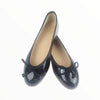 Damen-Ballerinas-Mutter-Kind-Runde-Spitze-PAULA-Lackleder-Schwarz