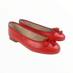 Damen-Ballerinas-Mutter-Kind-Runde-Spitze-PAULA-rot