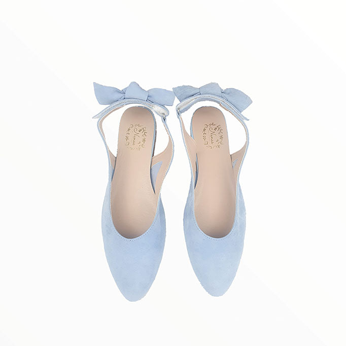 Damen-Ballerinas-Mutter-Kind-Spitz-Spitze-Carlota-Blau