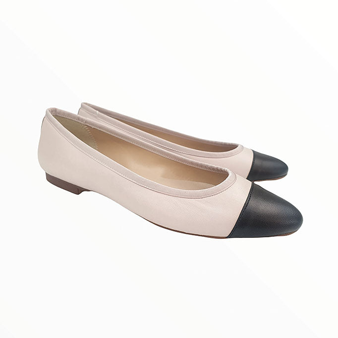 Damen-Ballerinas-feine-Spitze-Marie-hell-rosa+schwarz