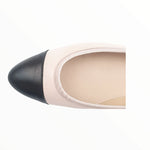 Damen-Ballerinas-feine-Spitze-Marie-hell-rosa+schwarz
