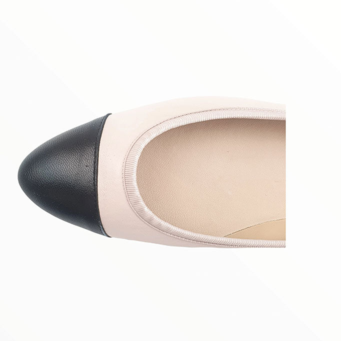 Damen-Ballerinas-feine-Spitze-Marie-hell-rosa+schwarz