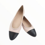 Damen-Ballerinas-feine-Spitze-Marie-hell-rosa+schwarz