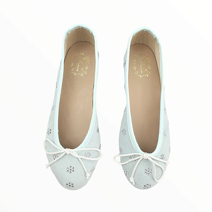 Kinder-Schuhe-Kommunion-Feier-Runde-Spitze-ELENA-Mint-Glitzer
