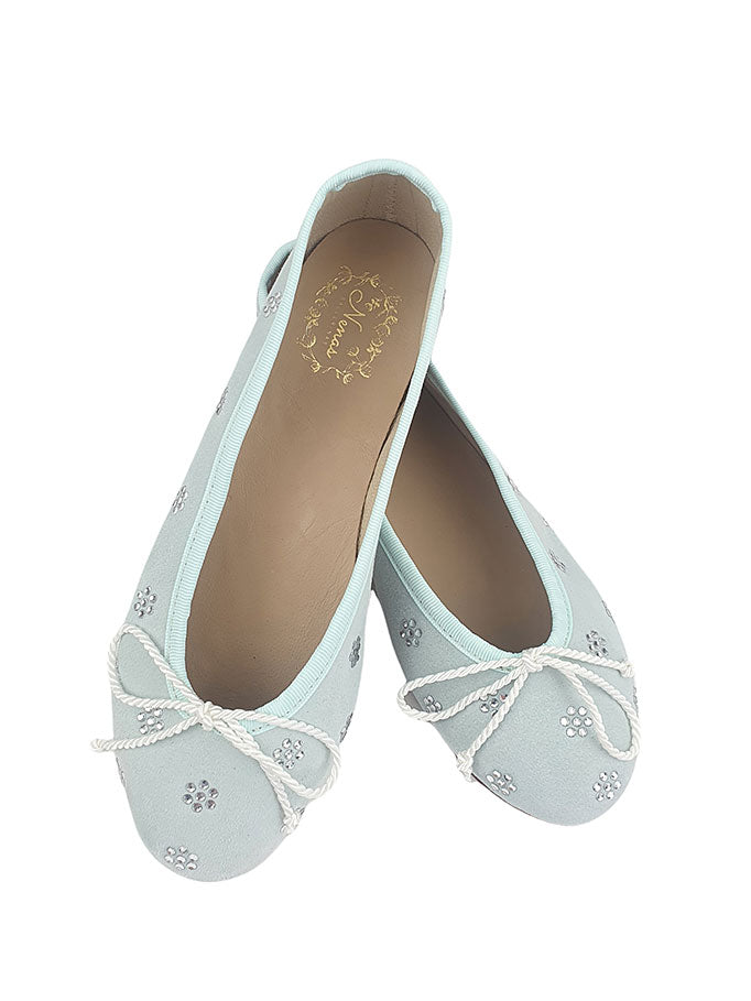 Kinder-Schuhe-Kommunion-Feier-Runde-Spitze-ELENA-Mint-Glitzer