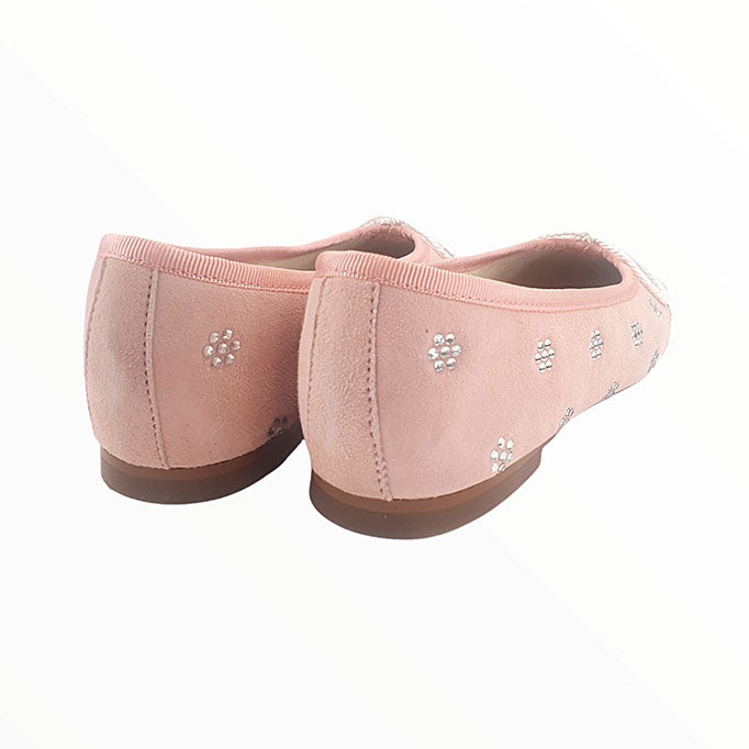 Kinder-Schuhe-Kommunion-Feier-Runde-Spitze-ELENA-Rosa-Glitze